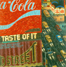 Times Square Triptych 198687 one of three oils on canvas from the collection of the artist Photo courtesy DC Moore Gallery New York City