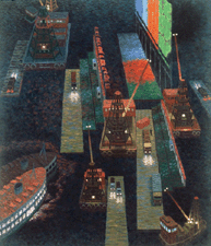 Hong Kong Ocean Pier VI 1992 Oil on canvas from the collection of the artist