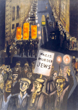 Nazis Murder Jews 1936 Oil on canvas courtesy of Robert Miller Gallery New York City