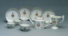 The William Eustace tea service decorated with Order of Cincinnati seal and the initials WE circa 17891790