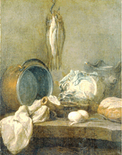 Still Life with Three Herring JeanSimeon Chardin 173133 Oil on canvas courtesy of the American Federation of Arts