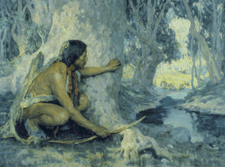 Hunting Wild Turkeys E Irving Couse 1925 Oil on canvas from the collection of the Eiteljorg Museum of American Indians and Western Art Indianapolis Ind