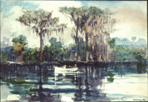 St Johns River Florida 1890 Watercolor from the Hyde Collection
