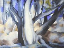 Trees at Glorieta NM Georgia OKeeffe 1929 Oil on canvas from a private collection