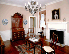 Eighteenth Century Newport furniture fills the southwest parlor The deskandbookcase is attributed to John Goddard circa 1761 and is the best documented example of its kind