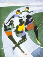 Munich Olympic Games 1971 Tempera and gouache on paper from the collection of the Seattle Art Museum