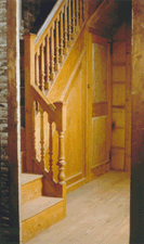 A view of the staircase in the Georgianstyle house brought from Ipswich Mass to the museum in 1963