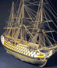 The Ocean a 118gun vessel 1790 Model boat dockyard model wood copper vegetable fiber ivory