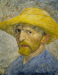 SelfPortrait 1887 Oil on canvas mounted on panel from the collection of The Detroit Institute of Arts