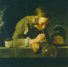 Soap Bubbles or Young Man Blowing Soap Bubbles circa 1734 Oil on canvas