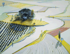 Waterland Wayne Thiebaud 1996 Oil on canvas courtesy of Betty Jean Thiebaud