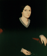 Portrait of a Lady in Black with a Thistle in Her Hand Ammi Phillips circa 1848 Oil on canvas