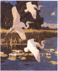 Great White Herons 1933 Oil on canvas from the collection of the Pennsylvania Academy of Fine Arts Philadelphia