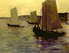 Harbor at Night France March 1896