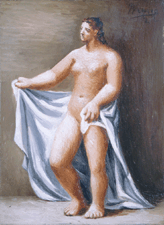 Nude with Drapery 1922 Oil on panel from the collection of the Wadsworth Atheneum Museum of Art