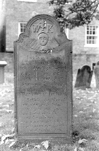 John Ely of Springfield Mass carved this tombstone for Irish immigrant and tavern keeper William Knox