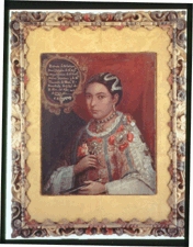 Sebastiana Ynes Josepha de San Augustin 16 when this image by an anonymous painter was completed in 1757 was the daughter of an important governor with an indigenous Indian background Her luxurious costume mixes imported adornments with native mestizo elements