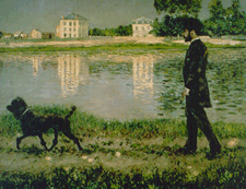 Richard Gallo and his Dog Dick at Petit Gennevilliers Gustave Caillebotte 1884 Private collection