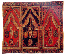 Saff carpet fragment probably central Anatolia Sixteenth or Seventeenth Century Textile Museum acquired by George Hewitt Myers in 1927