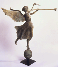 Fame Weathervane attributed to EG Washburne amp Company New York circa 1890 Copper and zinc with gold leaf