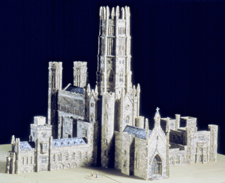 Model of Fonthill Abbey 1981 after the original model by James Wyatt circa 1798 England Reinforced cardboard