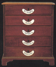 Spilsbury Puzzle Chest circa 1776 Manufactured by John Spilsbury