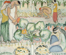 The Garden Marguerite Zorach 1914 Oil on canvas from the collection of the Portland Museum of Art