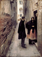 A Street in Venice John Singer Sargent circa 188082 Oil on canvas from the collection of the Sterling and Francine Clark Art Institute Williamstown Mass