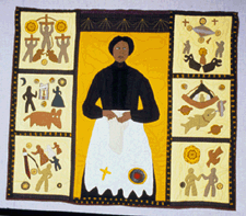Ode to Harriet Powers Peggie L Hartwell 1995 Hand appliqued and machine quilted cotton from the collection of the artist