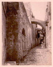 Jerusalem 5th Station albumen print