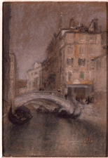 Venetian Bridge circle of James McNeill Whistler 187980 Chalk and pastel on brown paper from the collection of the Corcoran Gallery