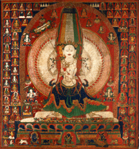 Sitatapatra central Tibet circa Fifteenth Century Distemper on cloth