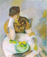 Woman with White Gloves Quita Brodhead circa 1940 Oil on canvas