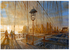 On Brooklyn Bridge 2000 Watercolor on paper