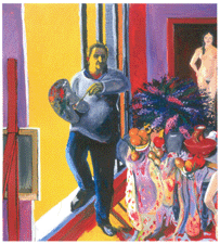 Painting in the Studio Paul Georges 2001 Oil on linen