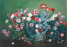 Garden Poppies 2000 Oil on canvas