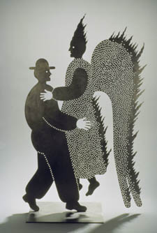 Grisha Bruskin Jacob and an Angel 1995 steel 41 x 25 x 16 private collection
