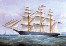 Extreme Clipper Ship David Brown John Hughes 18061878 oil on canvas