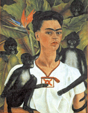 Selfportrait with Monkeys Frida Kahlo 1943 Oil on canvas