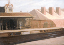 The El Station Edward Hopper 1908 Oil on canvas from the collection of the Whitney Museum of American Art New York City
