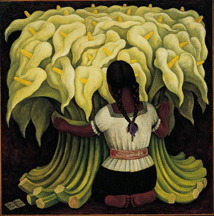 The Flower Vendor Girl with Lilies Diego Rivera 1941
