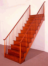 Circa 1846 staircase Mt Lebanon NY from the Shaker Museum and Library