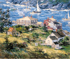 Sunday Morning Monhegan Keith Oehmig oil on canvas