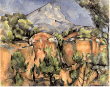 Mont SainteVictoire Seen from the Bibemus Quarry Paul Cezanne circa 1897 Oil on canvas