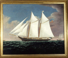 Packet Schooner off the New England Coast Charles Sidney Raleigh 1876 Oil on canvas