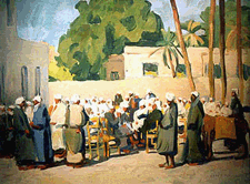 Arab Cafe Biskra Jane Peterson oil on canvas