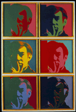 Self Portrait Andy Warhol 1966 Silkscreened synthetic paint and enamel pencil and ballpoint pen on six canvases