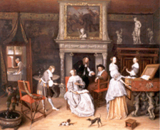 Fantasy Interior with the Family of Jan van Goyen Jan Steen circa 166163 Oil on canvas from the collection of The NelsonAtkins Museum of Art Kansas City Mo