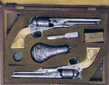 George Armstrong Custers matching pair of Colt 1861 Navy pistols with presentation case circa 1863