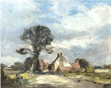 Cottages Norfolk Edward Brian Seago 1954 Oil on canvas